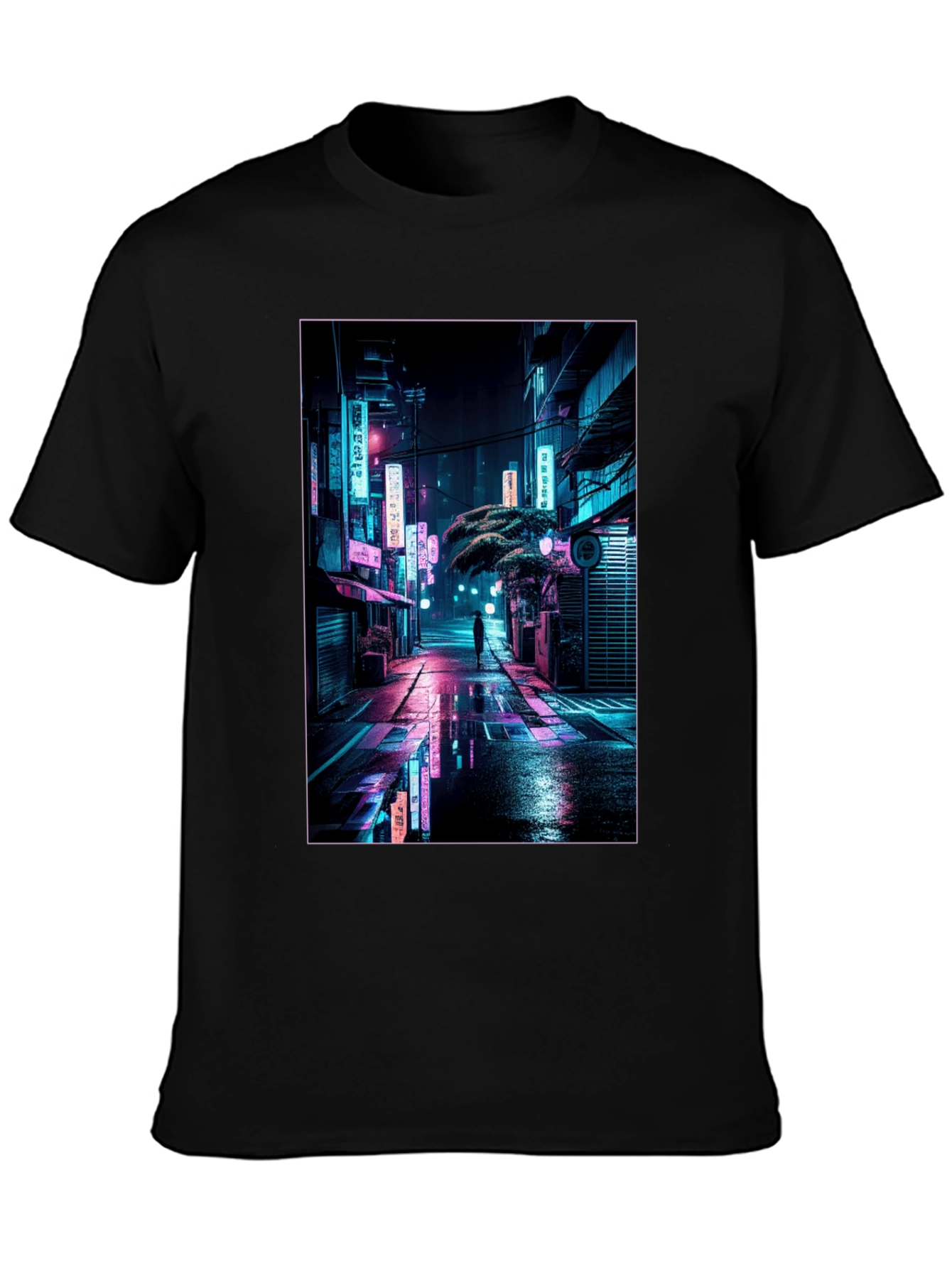 Neon Cityscape Graphic Tee