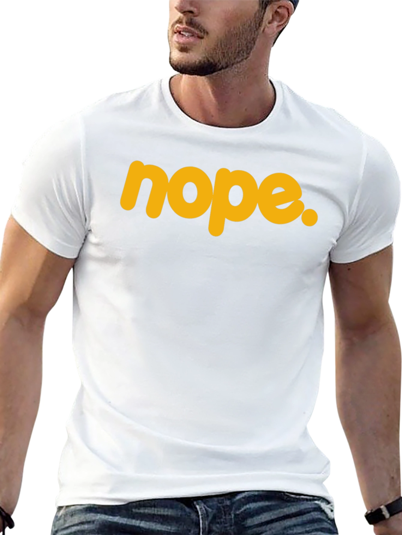 Nope Graphic Tee - Trendy Sarcastic Statement Shirt