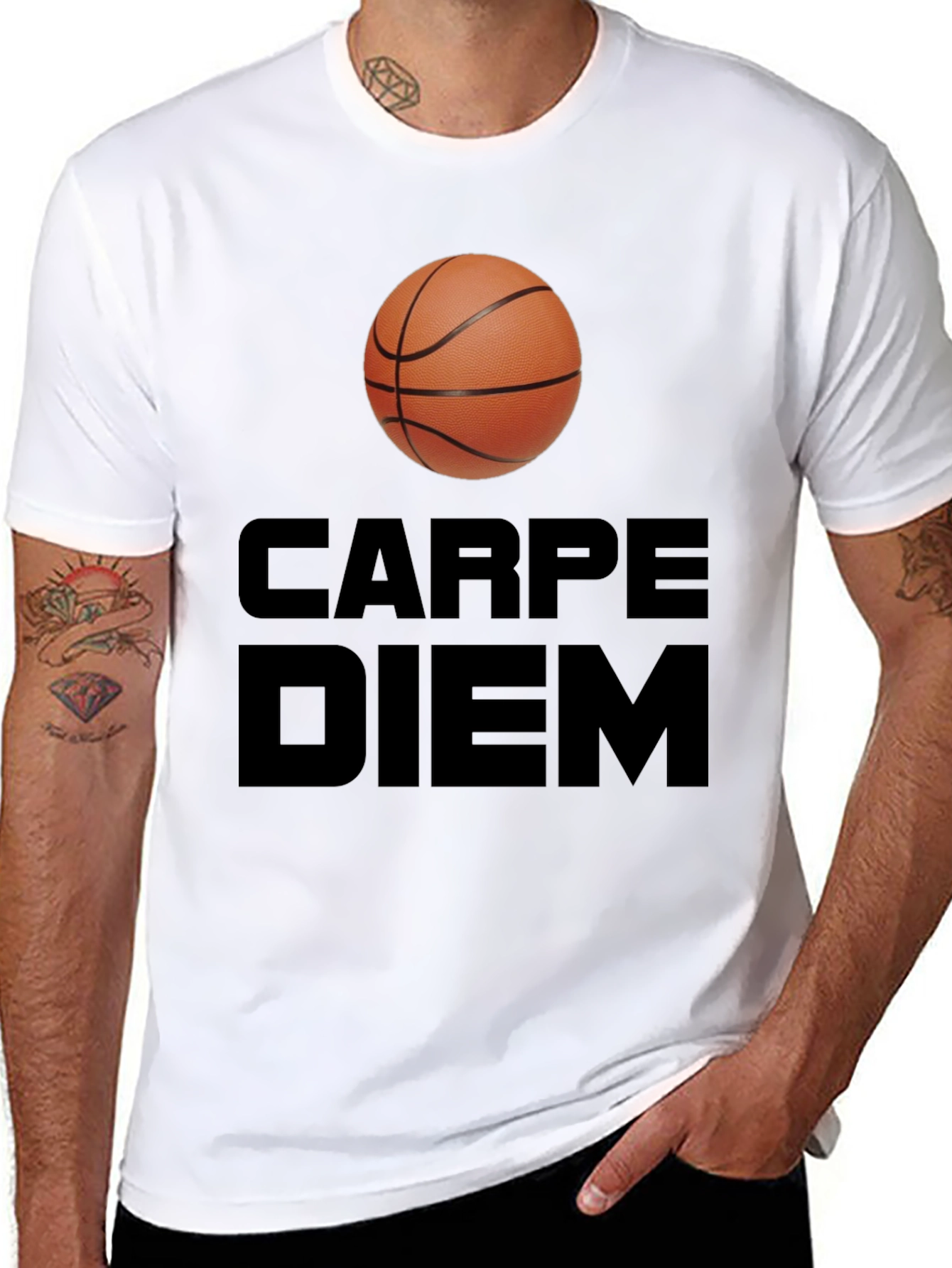 Carpe Diem Basketball T-Shirt - Seize the Game!