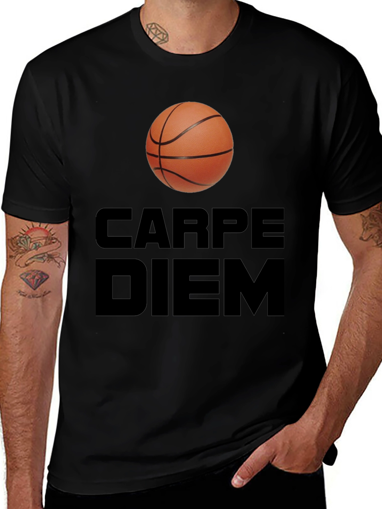 Carpe Diem Basketball T-Shirt - Seize the Game!