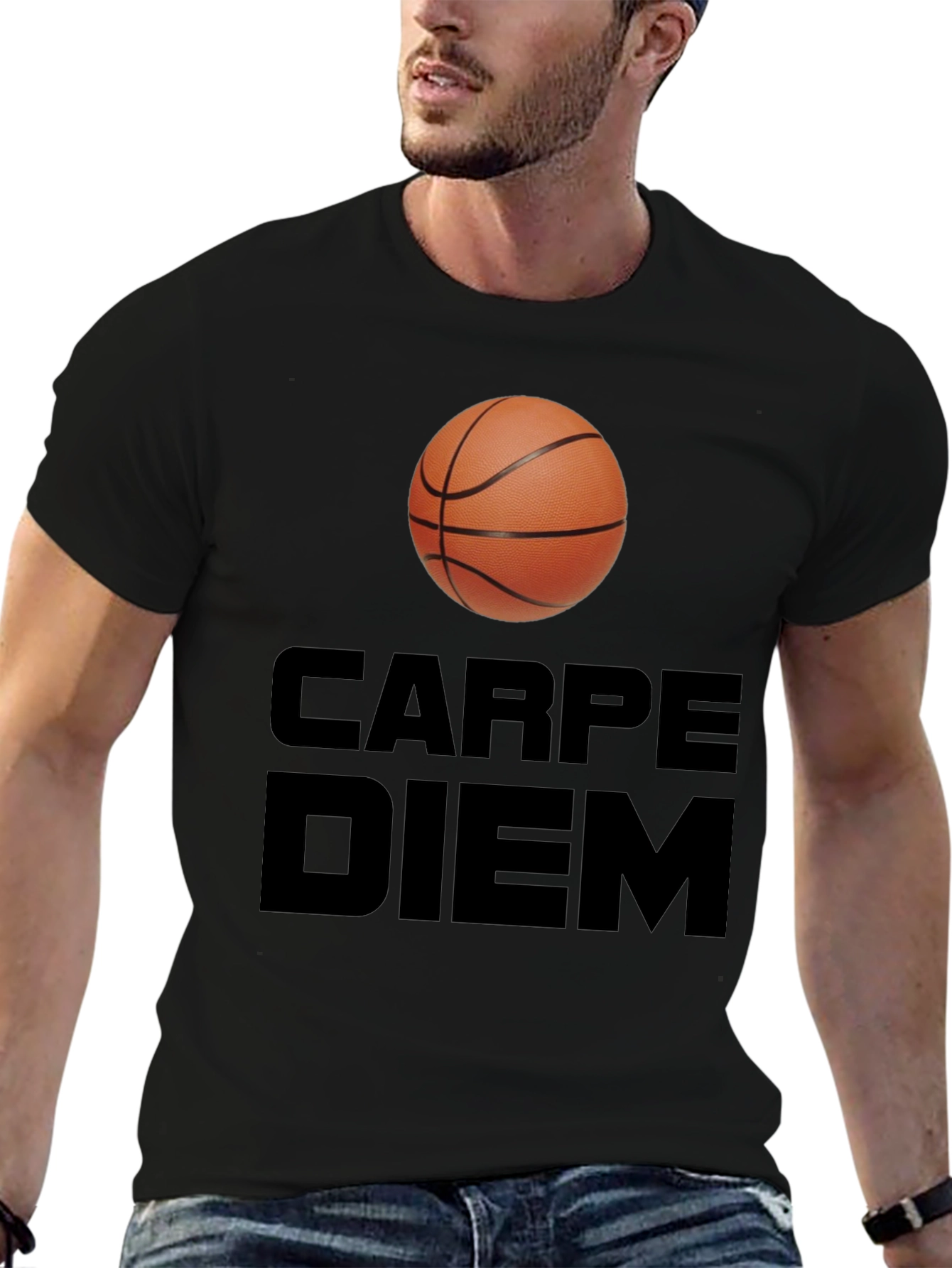 Carpe Diem Basketball T-Shirt - Seize the Game!