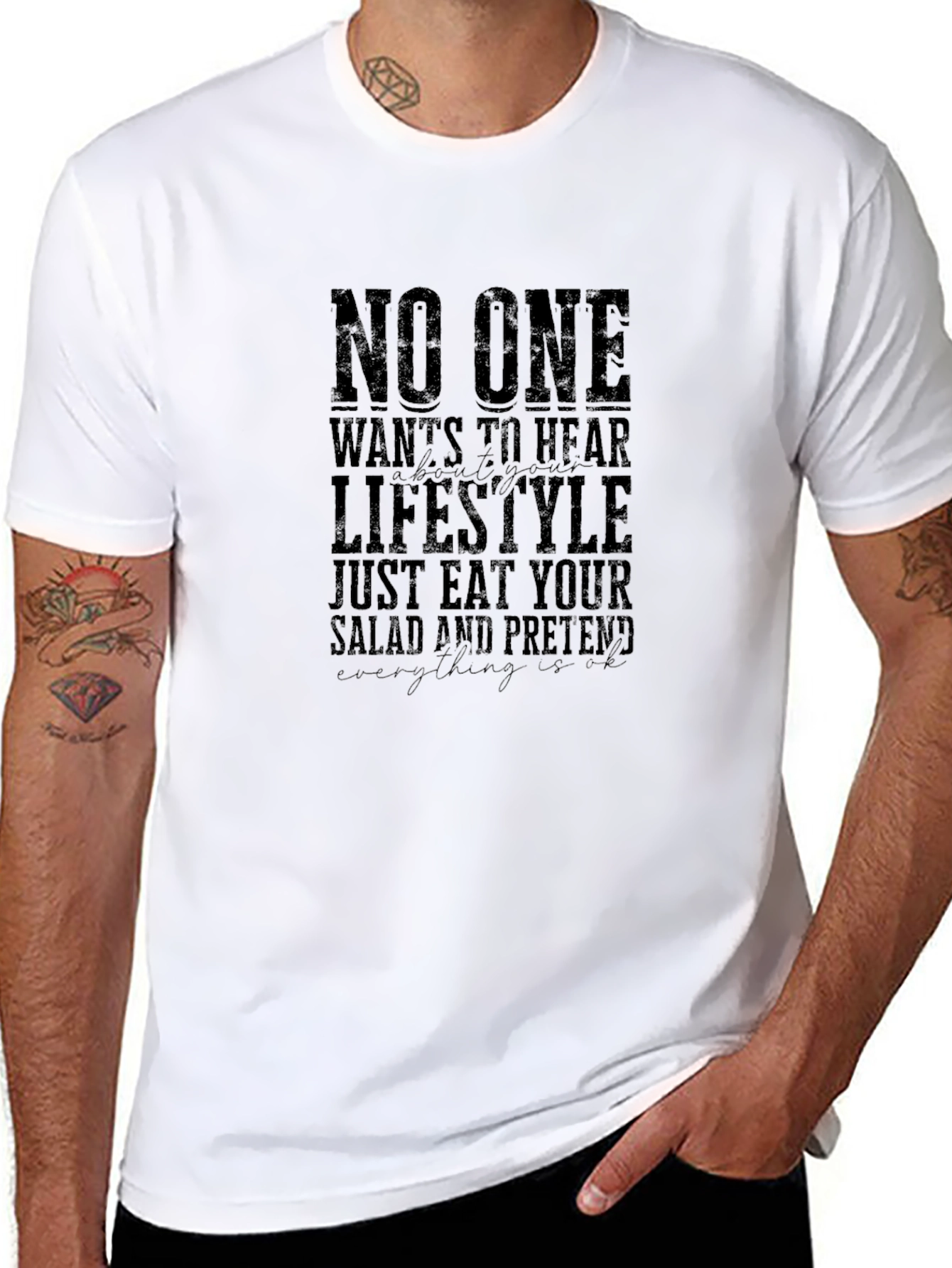 Eat Your Salad Mens Graphic Tee