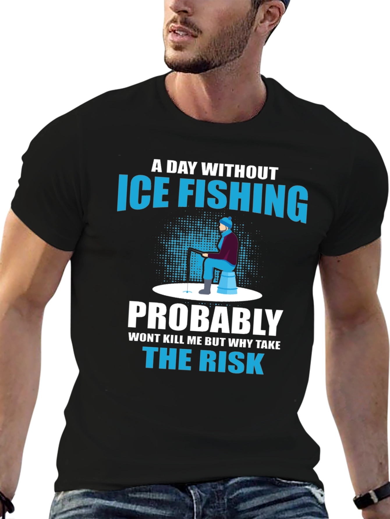 Ice Fishing Graphic T-Shirt