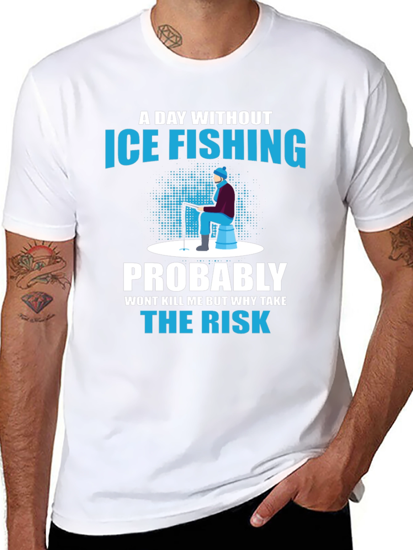 Ice Fishing Graphic T-Shirt