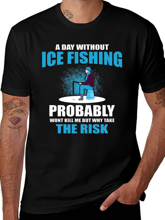 Ice Fishing Graphic T-Shirt