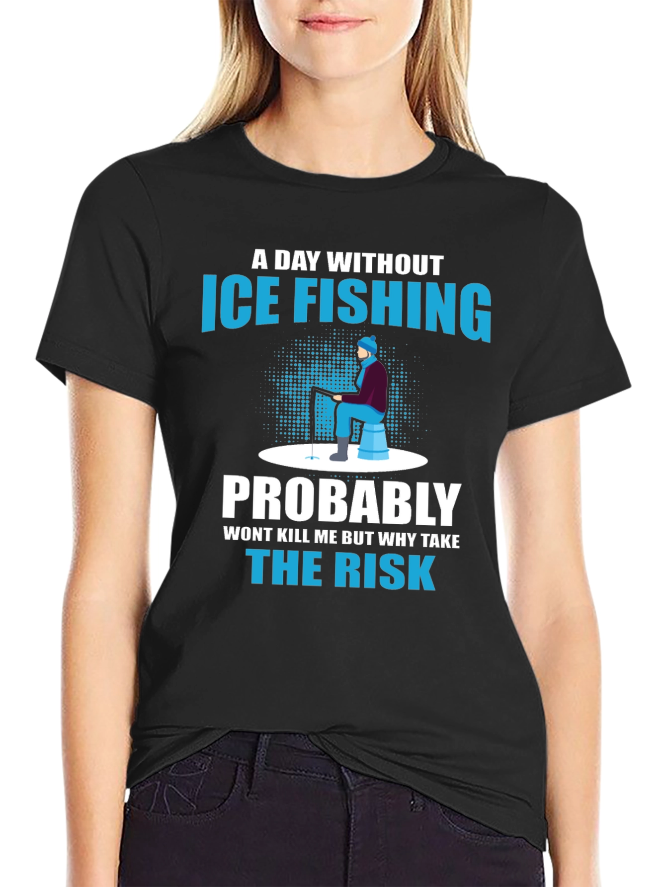 Ice Fishing Graphic T-Shirt
