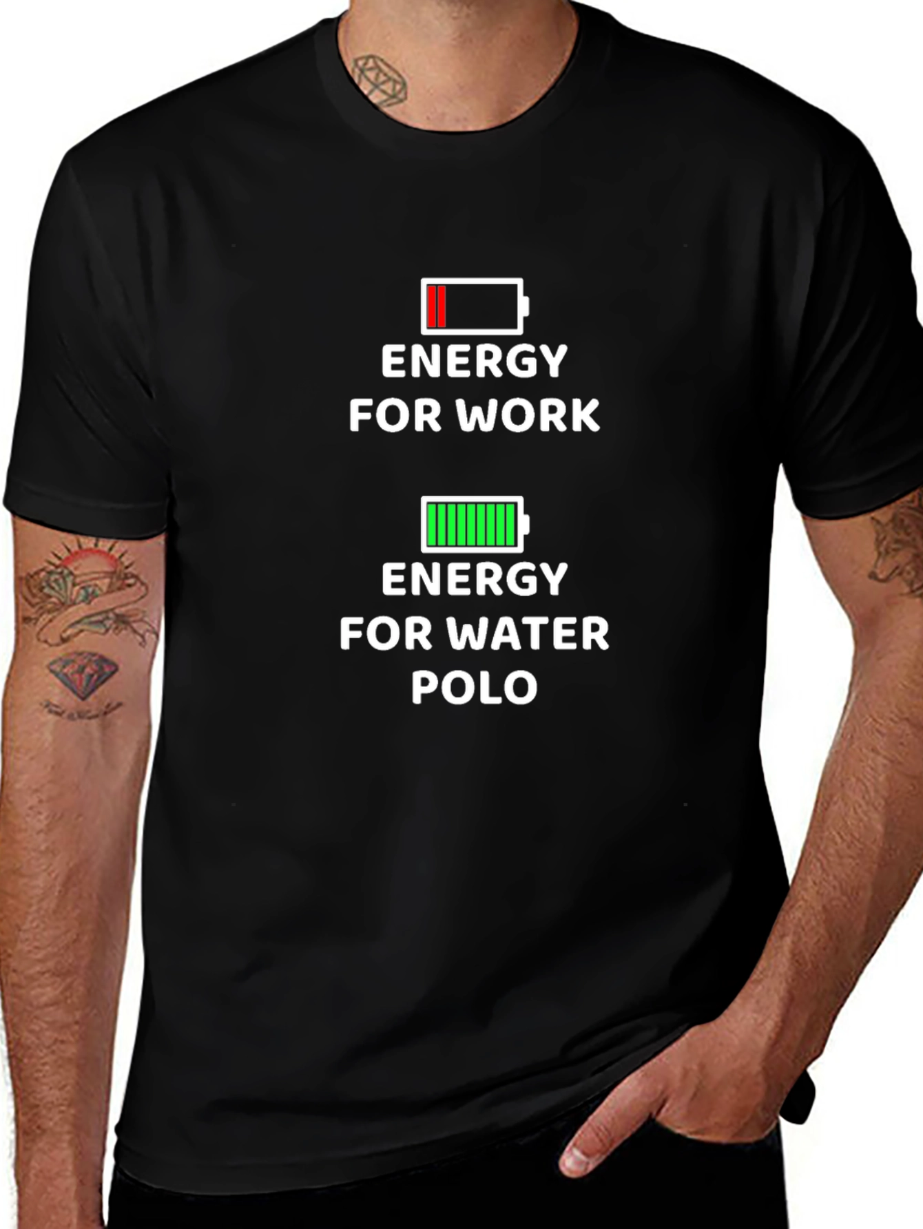 Energy for Water Polo T-Shirt - Black