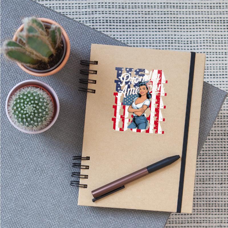 Proudly American Retro Patriotic Pin-Up Art with