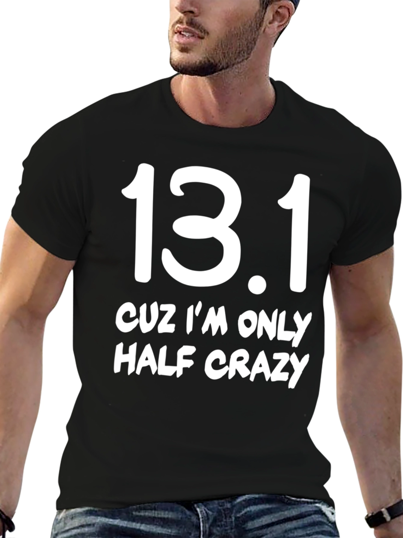 13.1 Half Crazy Black Graphic T-Shirt