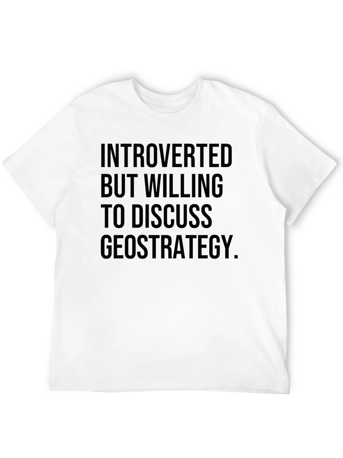 Introverted Geostrategy T-Shirt - Black Graphic Tee