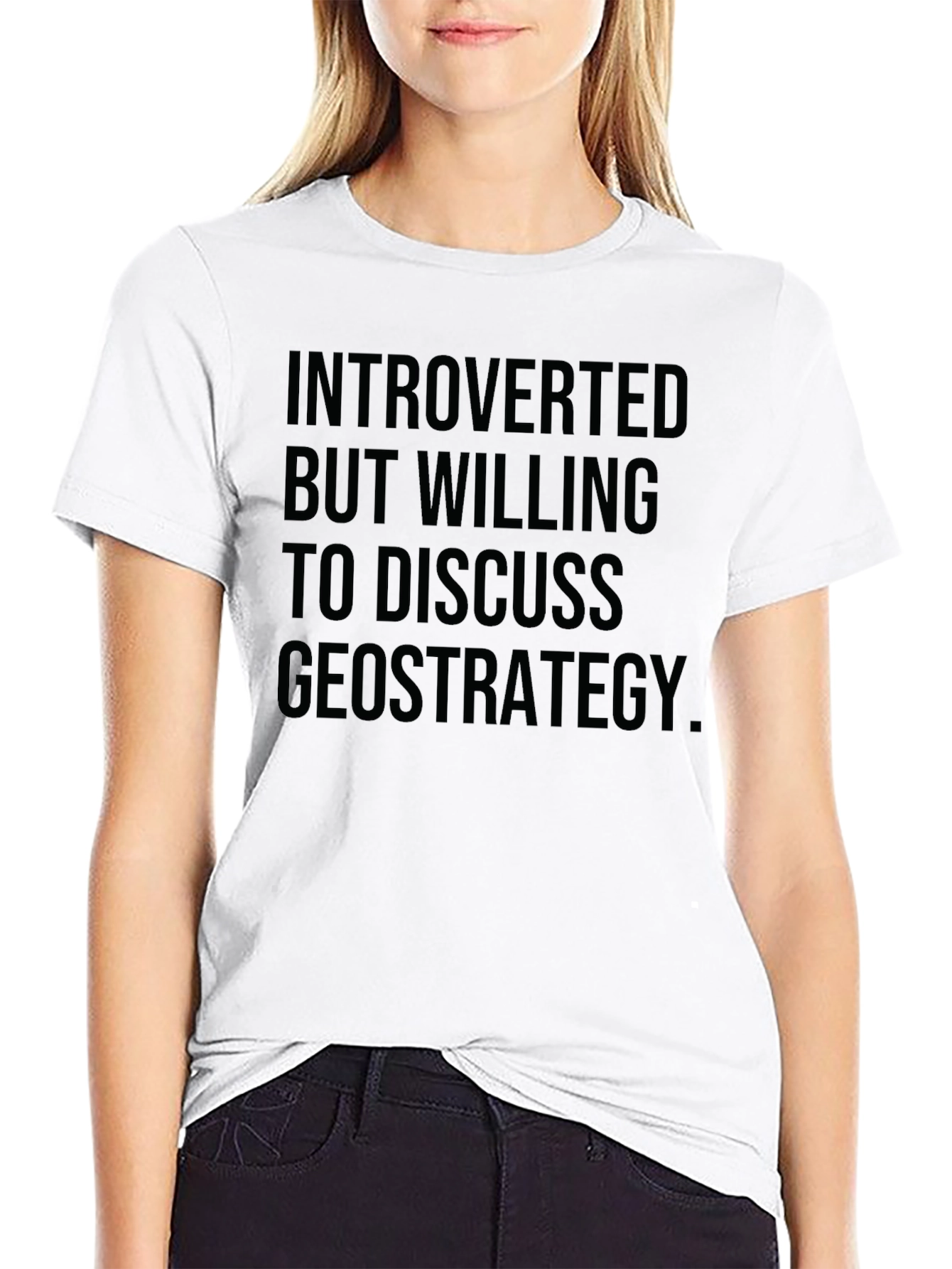Introverted Geostrategy T-Shirt - Black Graphic Tee