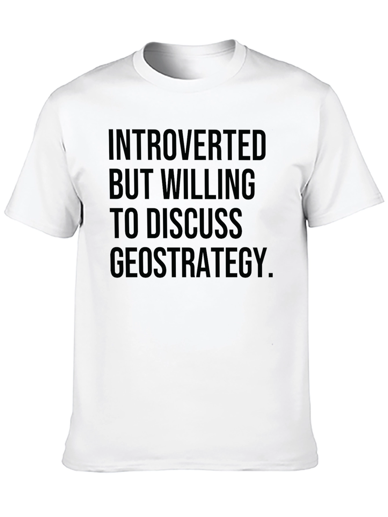 Introverted Geostrategy T-Shirt - Black Graphic Tee