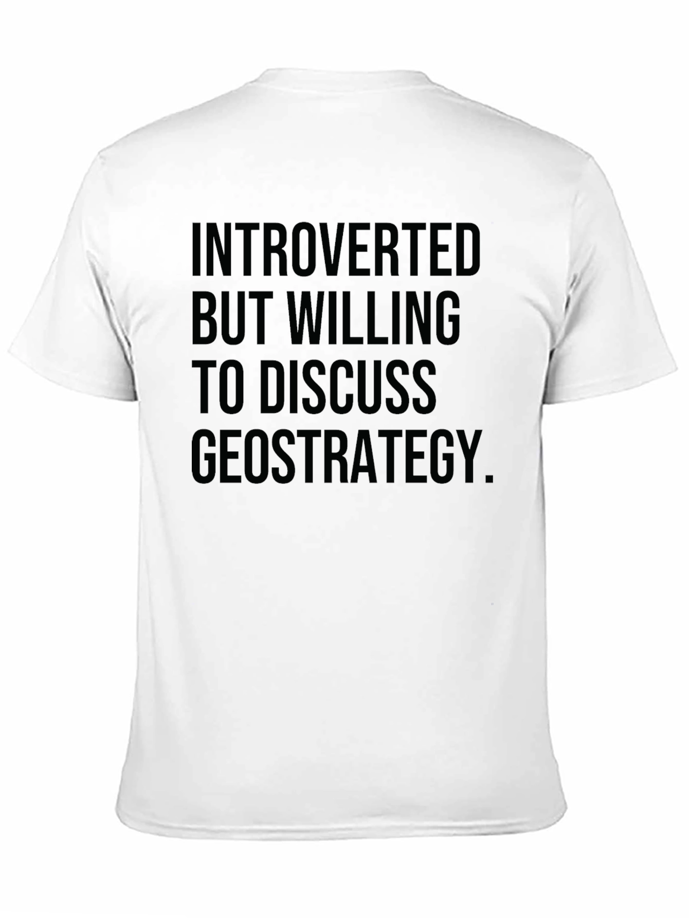 Introverted Geostrategy T-Shirt - Black Graphic Tee