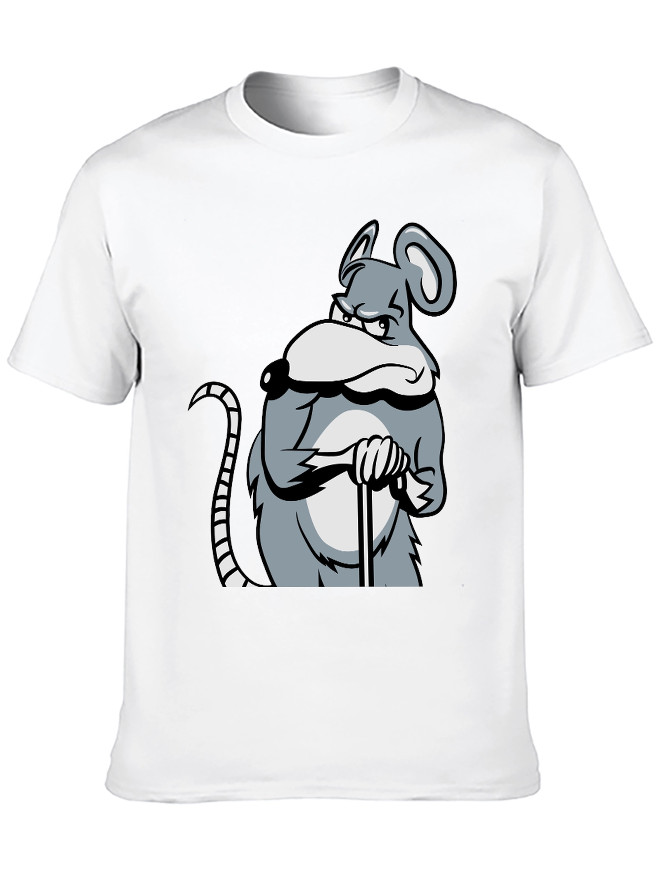 Grumpy Mouse Graphic T-Shirt - Black