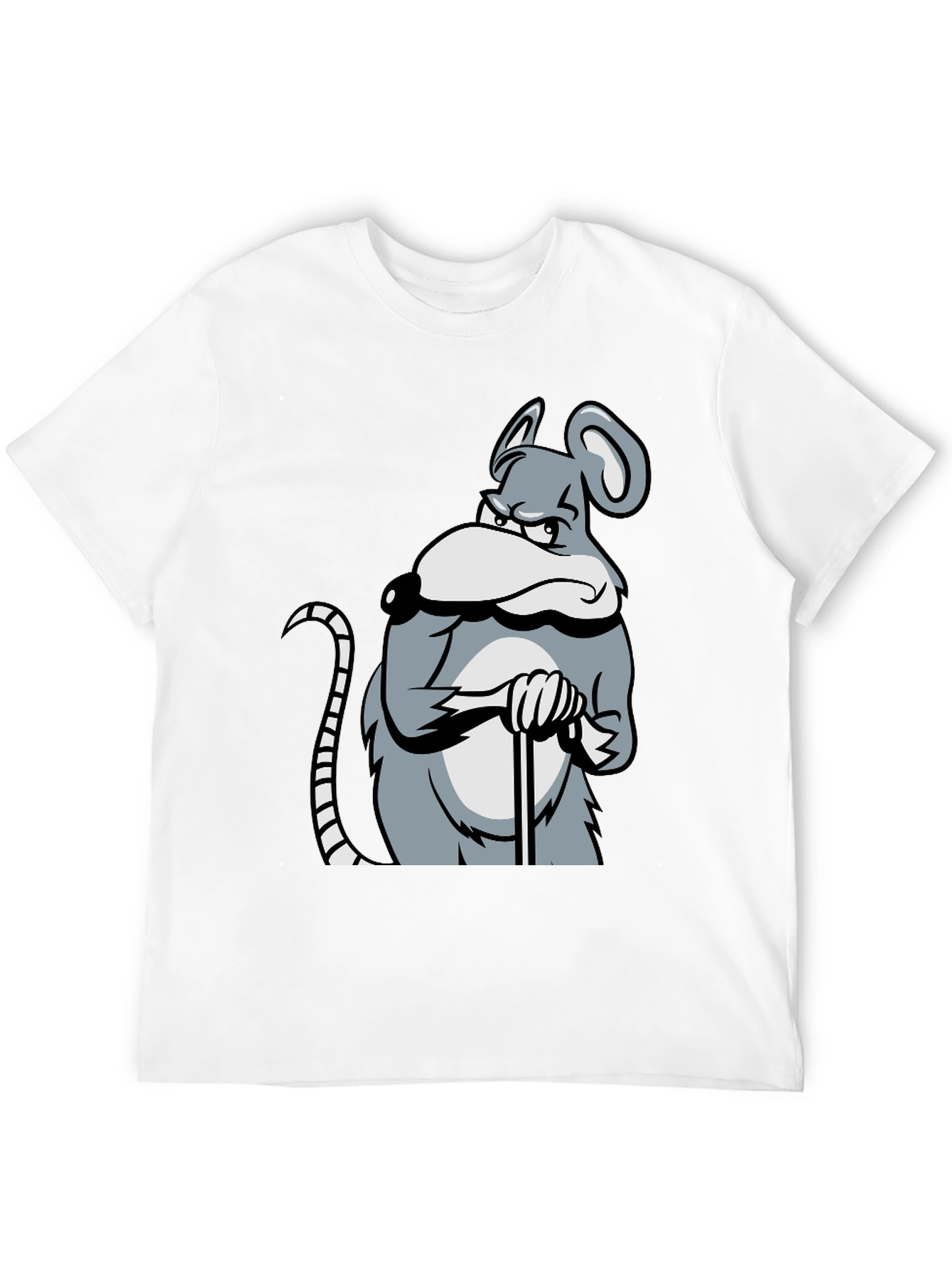 Grumpy Mouse Graphic T-Shirt - Black