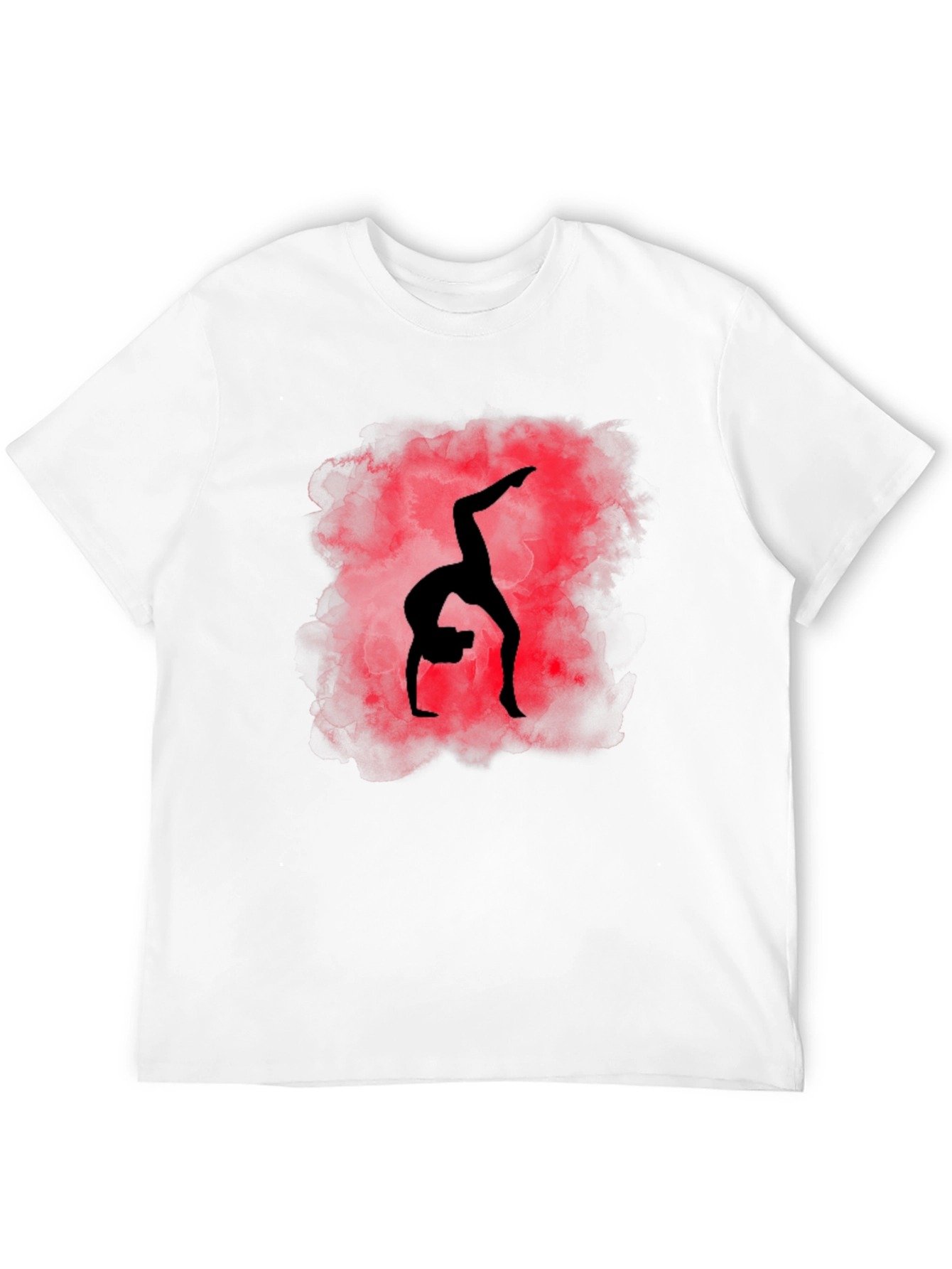 Gymnast Silhouette Graphic Tee - Black