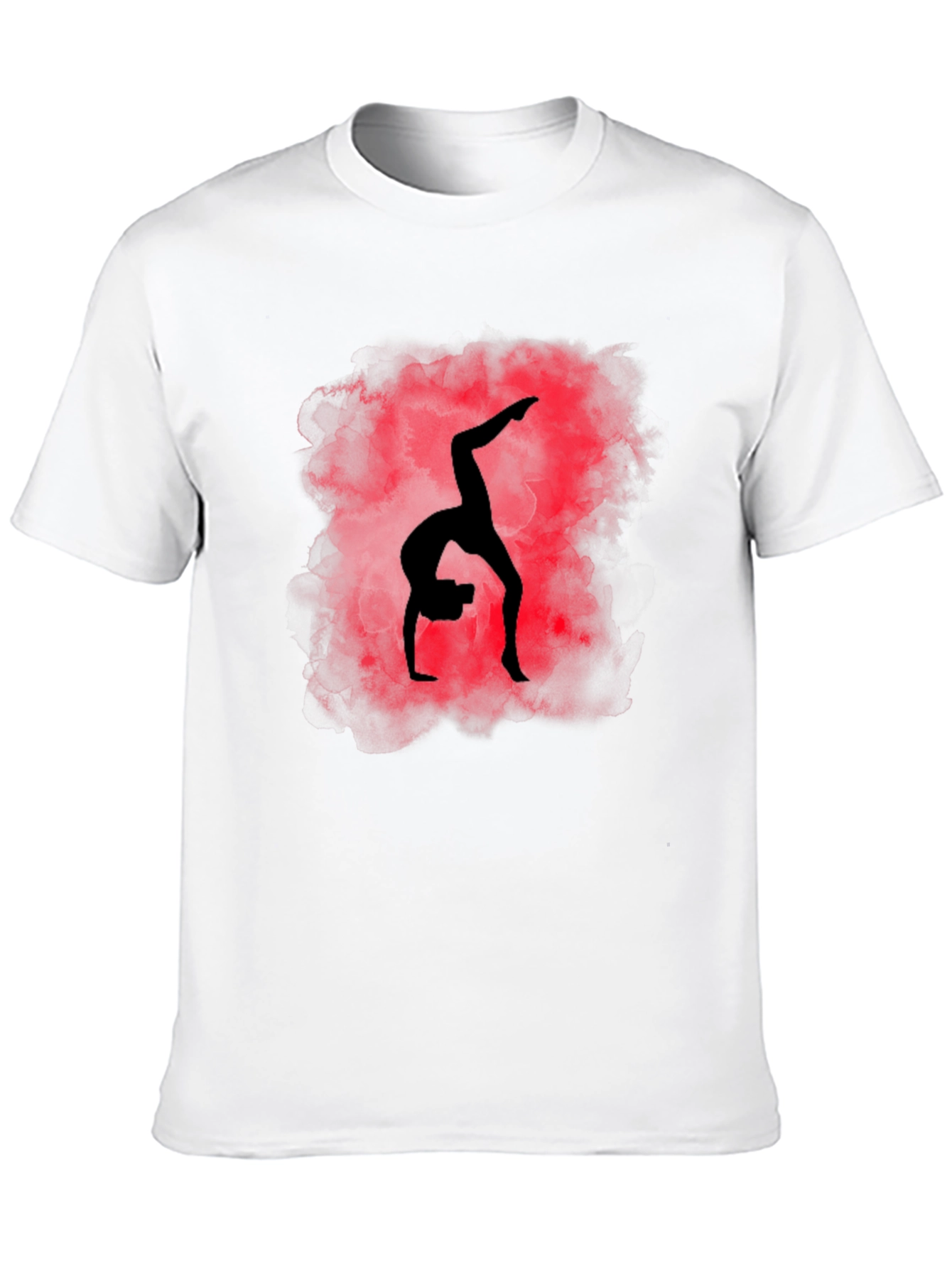 Gymnast Silhouette Graphic Tee - Black