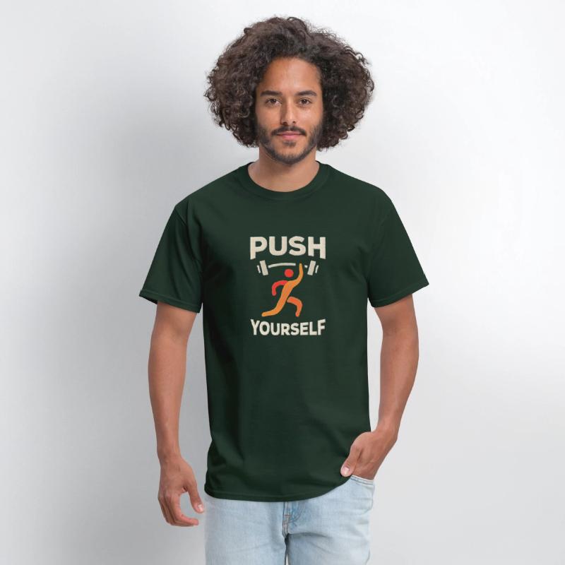 "Push Yourself" Motivational T-Shirt – Strength De
