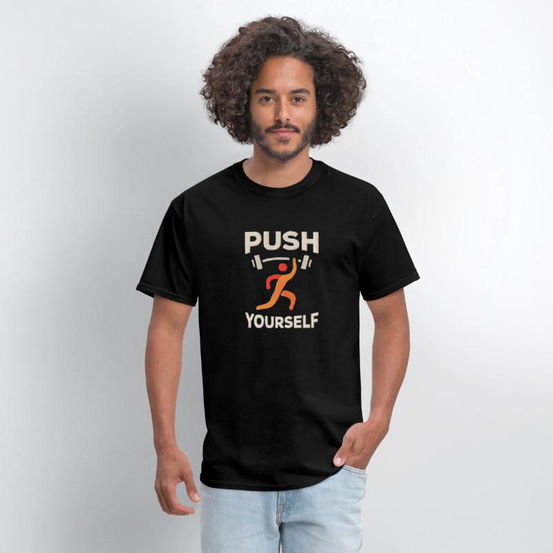 "Push Yourself" Motivational T-Shirt – Strength De