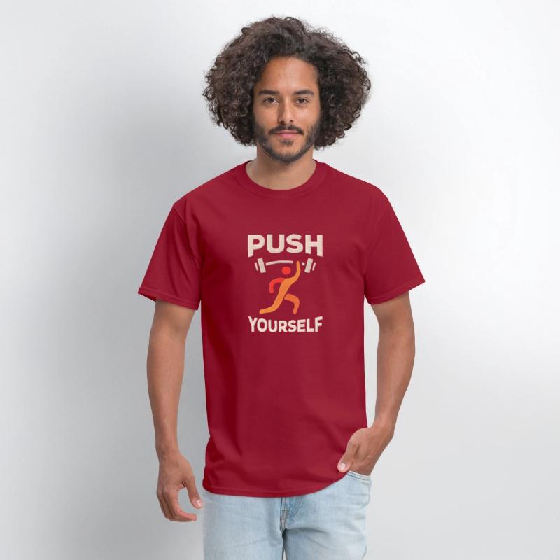 "Push Yourself" Motivational T-Shirt – Strength De