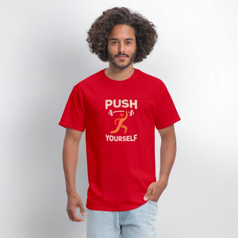 "Push Yourself" Motivational T-Shirt – Strength De
