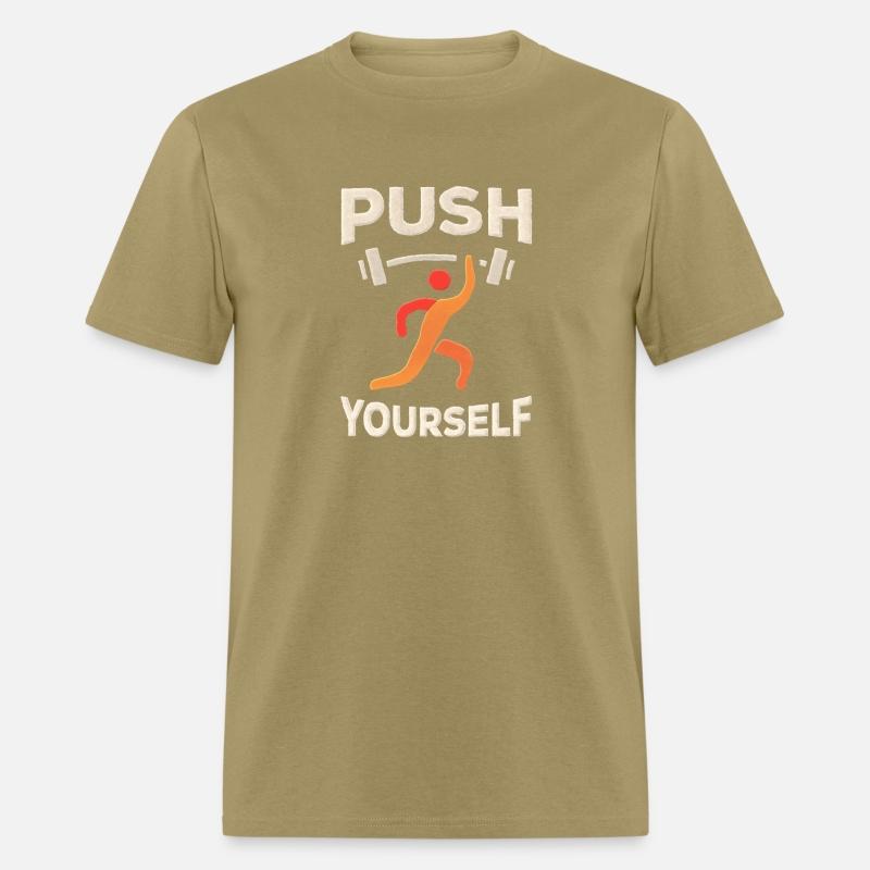 "Push Yourself" Motivational T-Shirt – Strength De