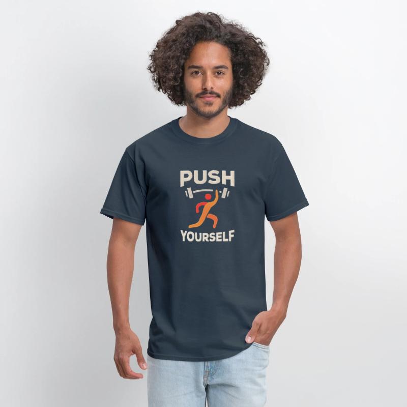 "Push Yourself" Motivational T-Shirt – Strength De