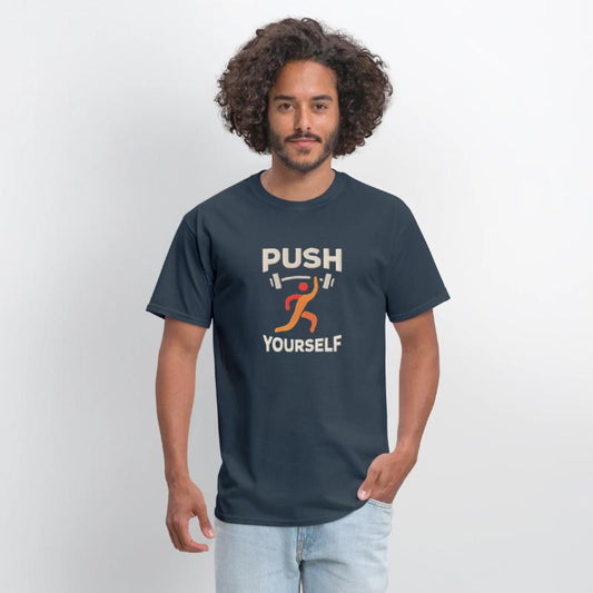 "Push Yourself" Motivational T-Shirt – Strength De