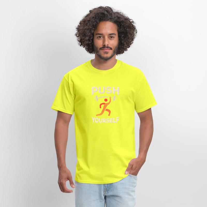 "Push Yourself" Motivational T-Shirt – Strength De