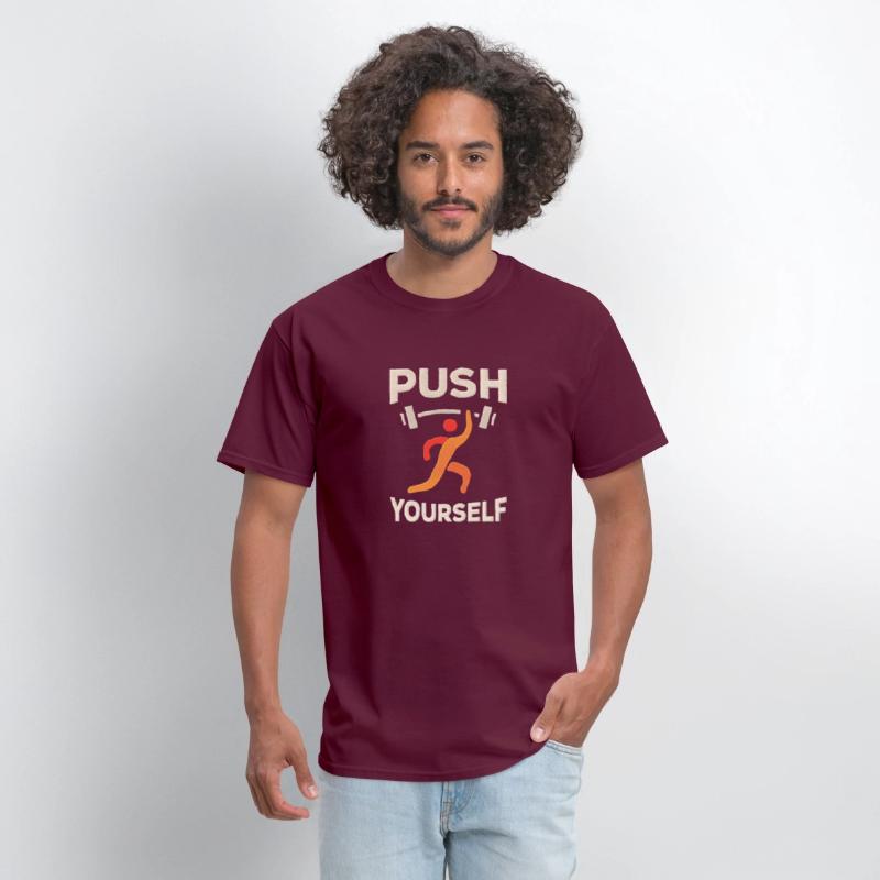 "Push Yourself" Motivational T-Shirt – Strength De