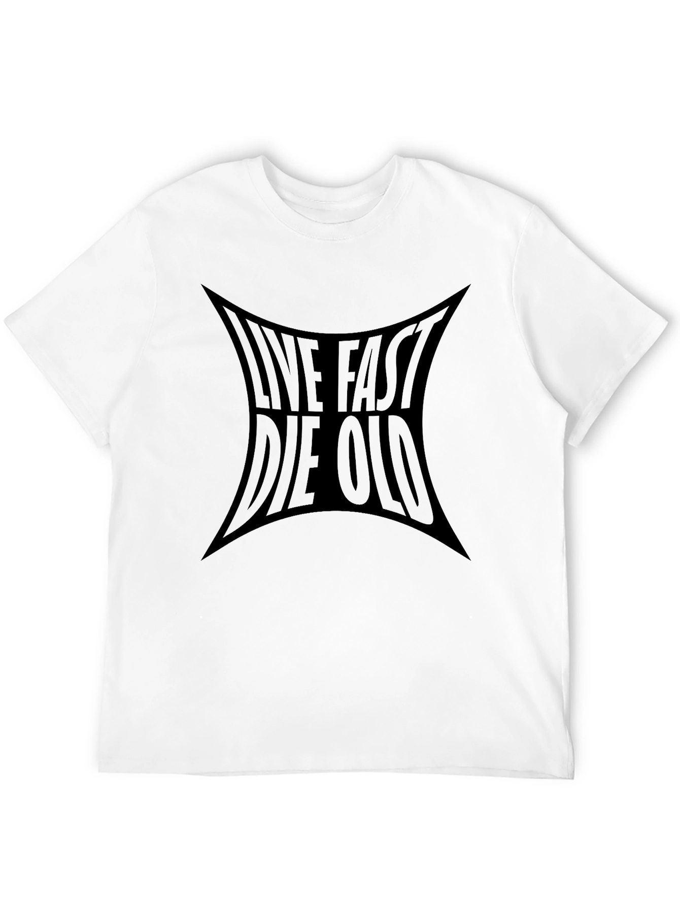 Live Fast Die Old Graphic T-Shirt - Black