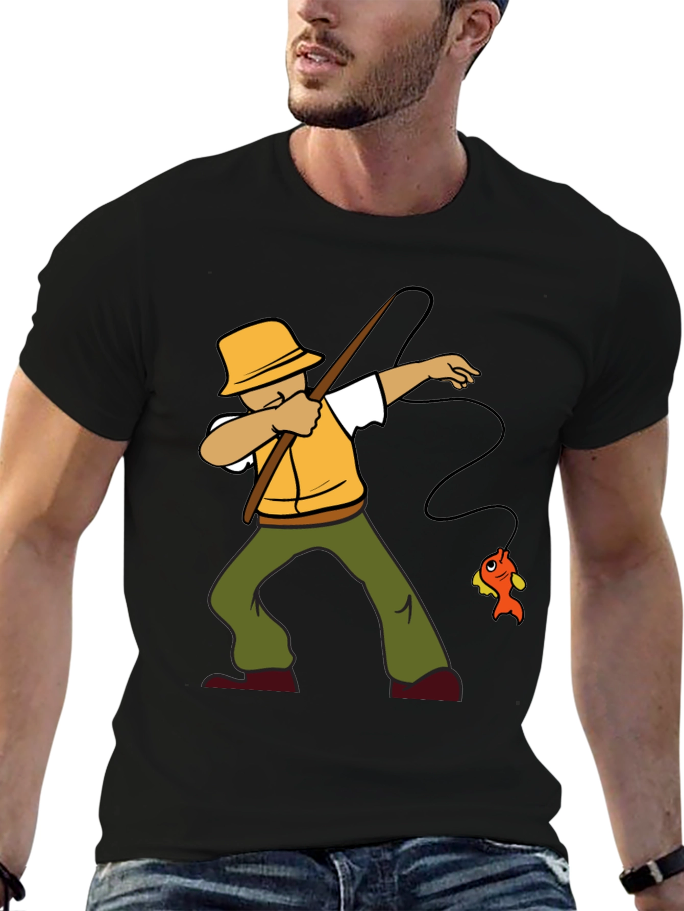 Fisherman Dab T-Shirt - Funny Fishing Tee