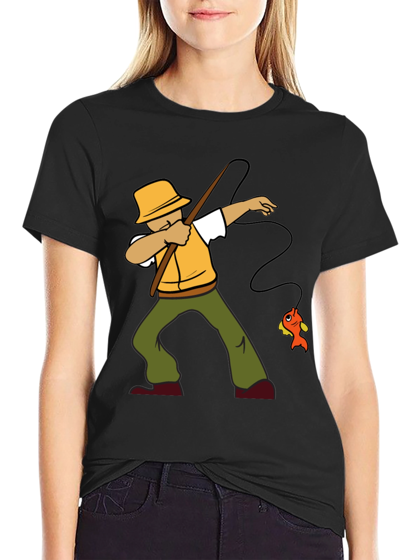 Fisherman Dab T-Shirt - Funny Fishing Tee