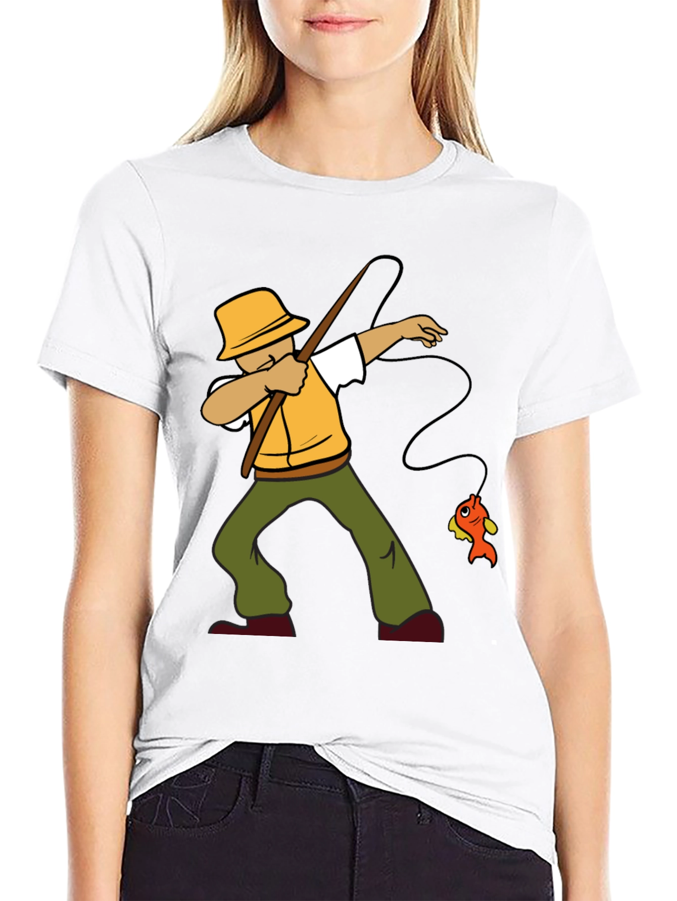 Fisherman Dab T-Shirt - Funny Fishing Tee