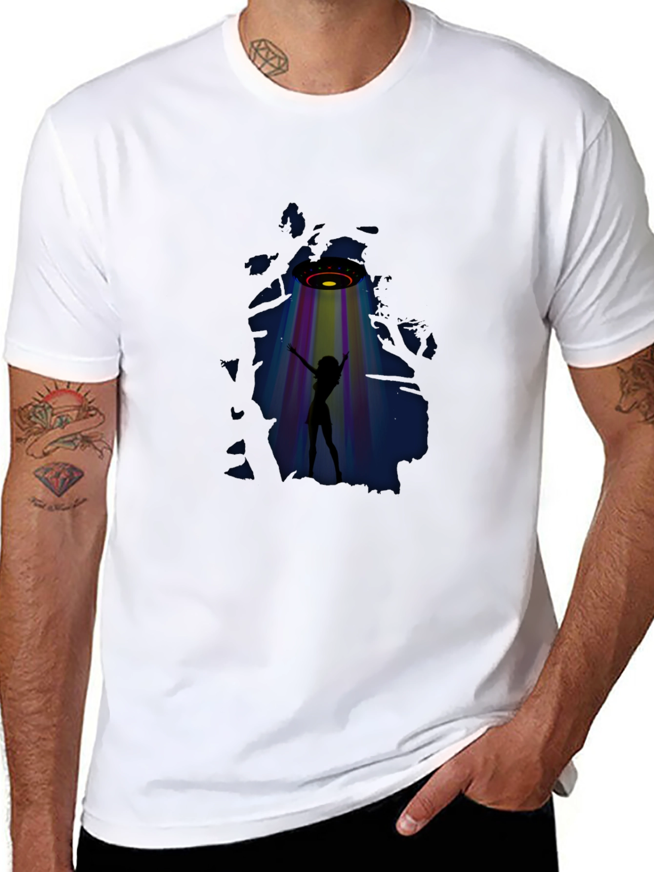 UFO Abduction Graphic Tee
