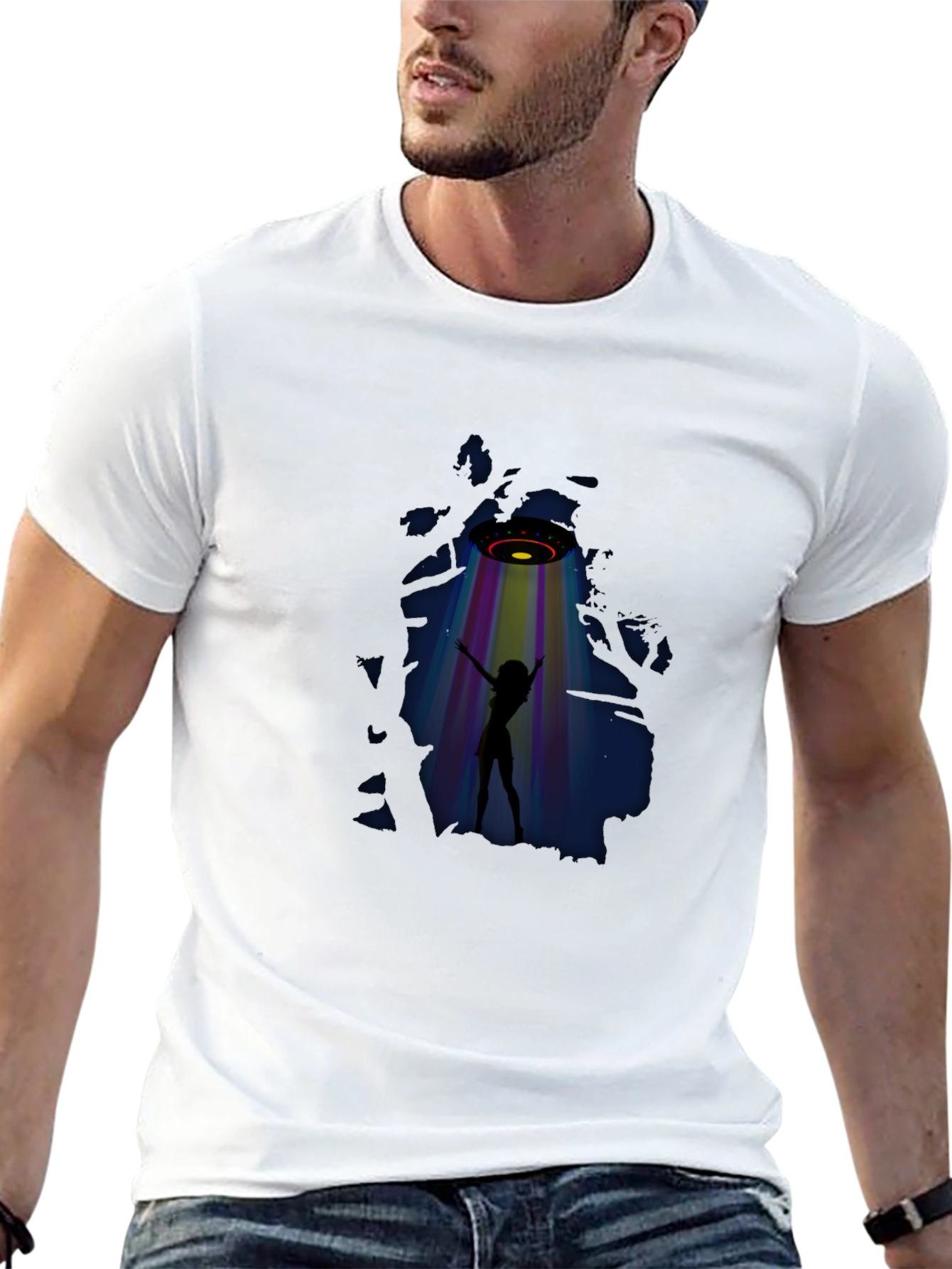UFO Abduction Graphic Tee
