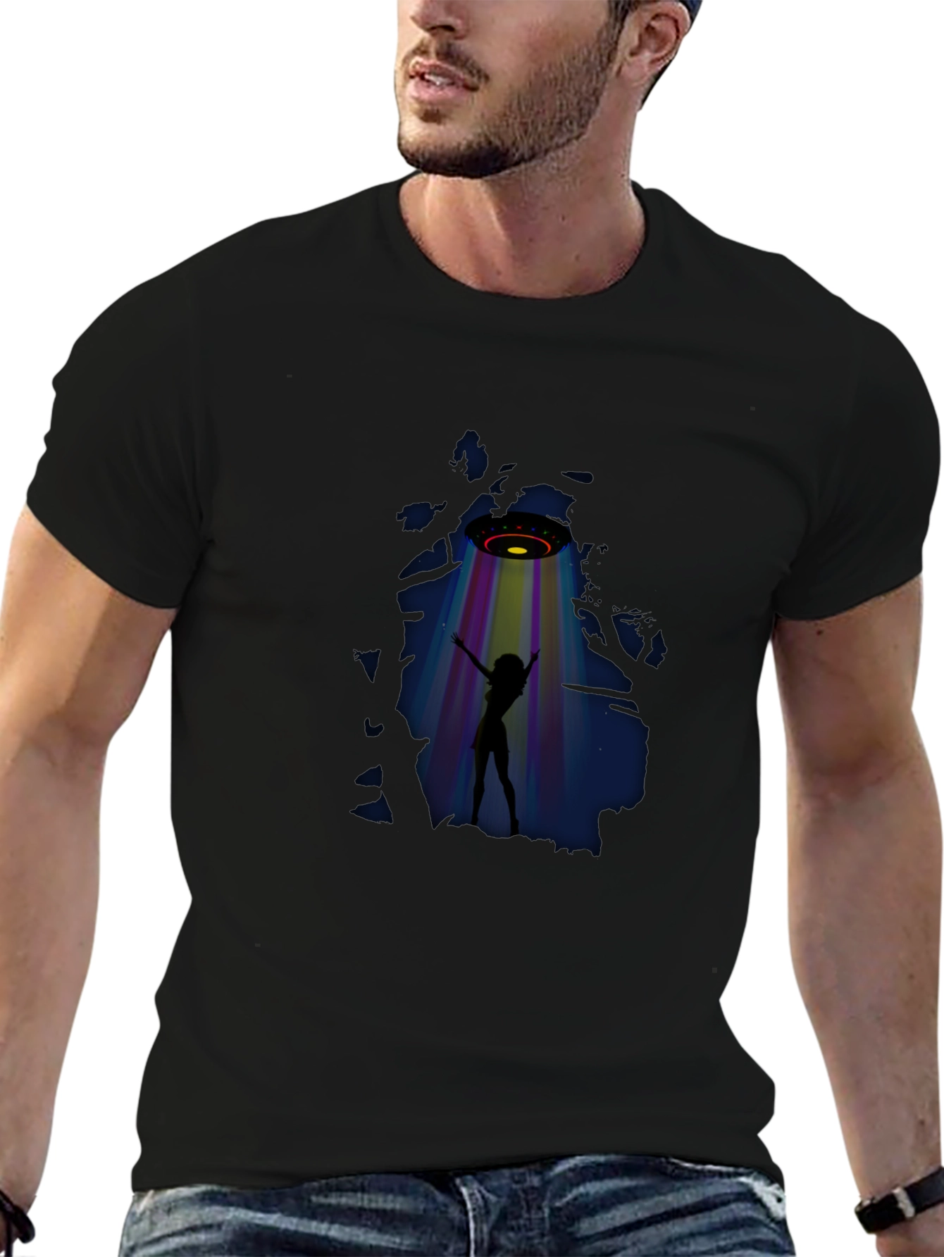 UFO Abduction Graphic Tee