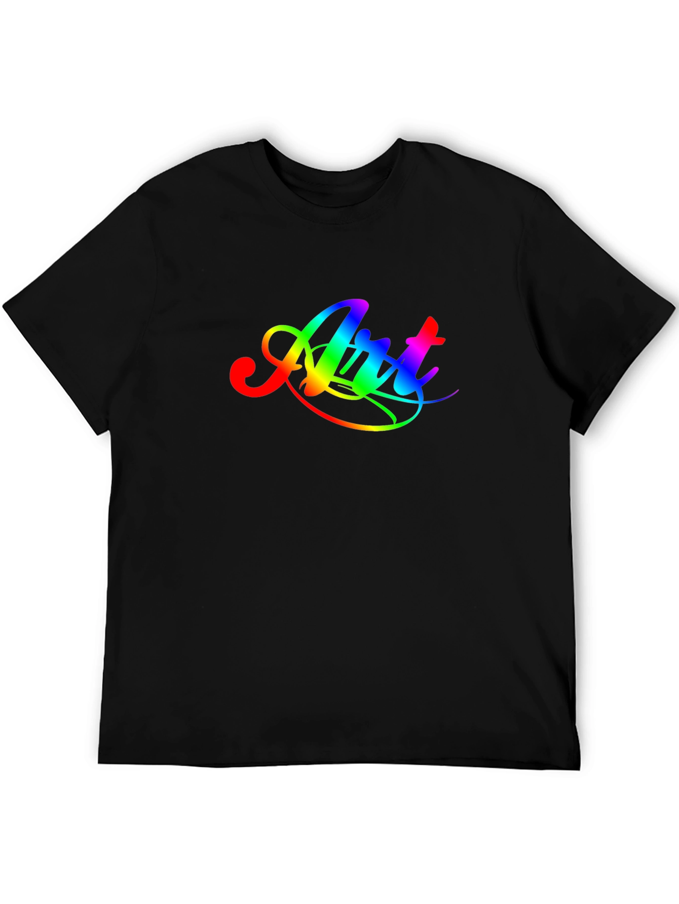 Rainbow Art Graphic Tee - Mens Black T-Shirt