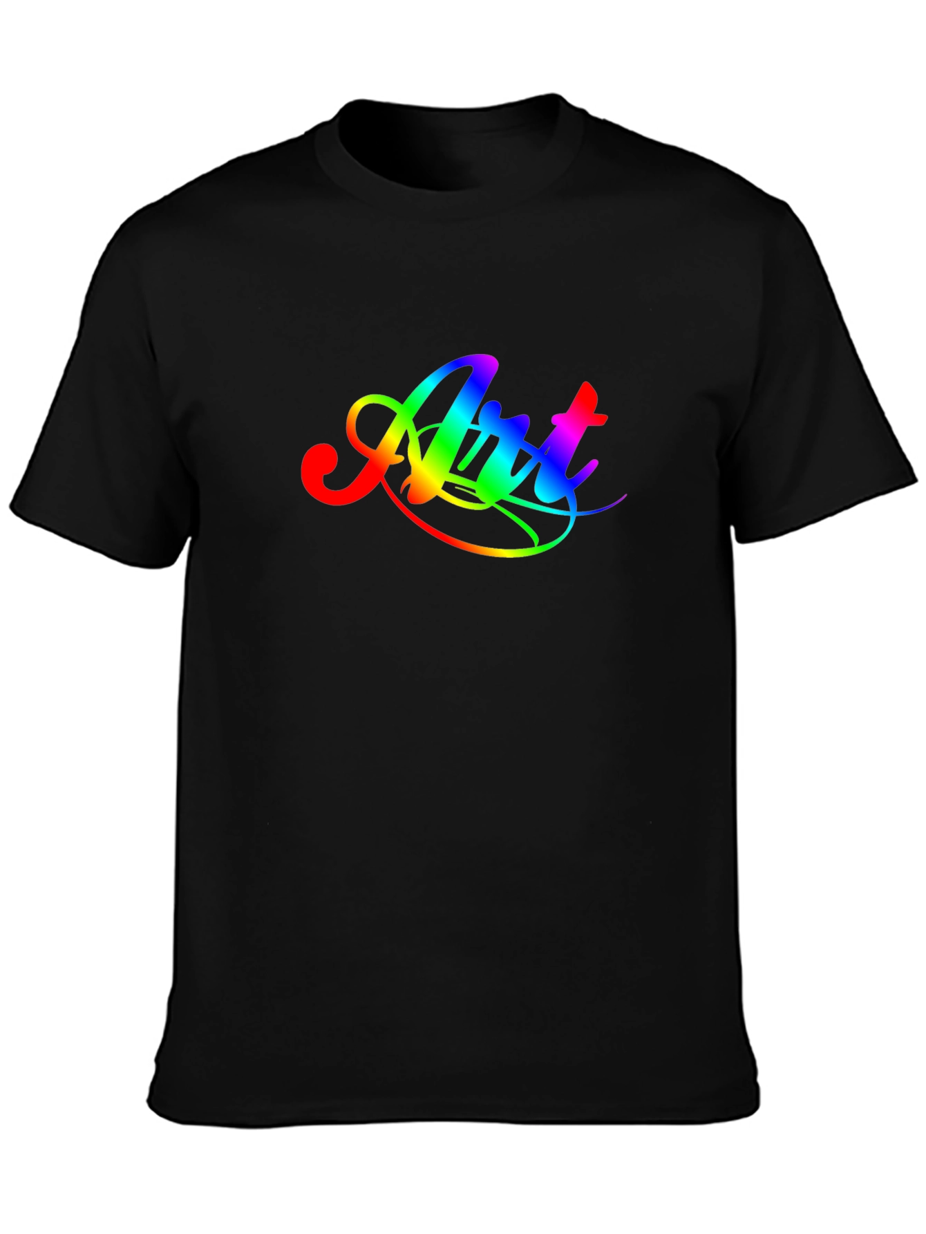 Rainbow Art Graphic Tee - Mens Black T-Shirt