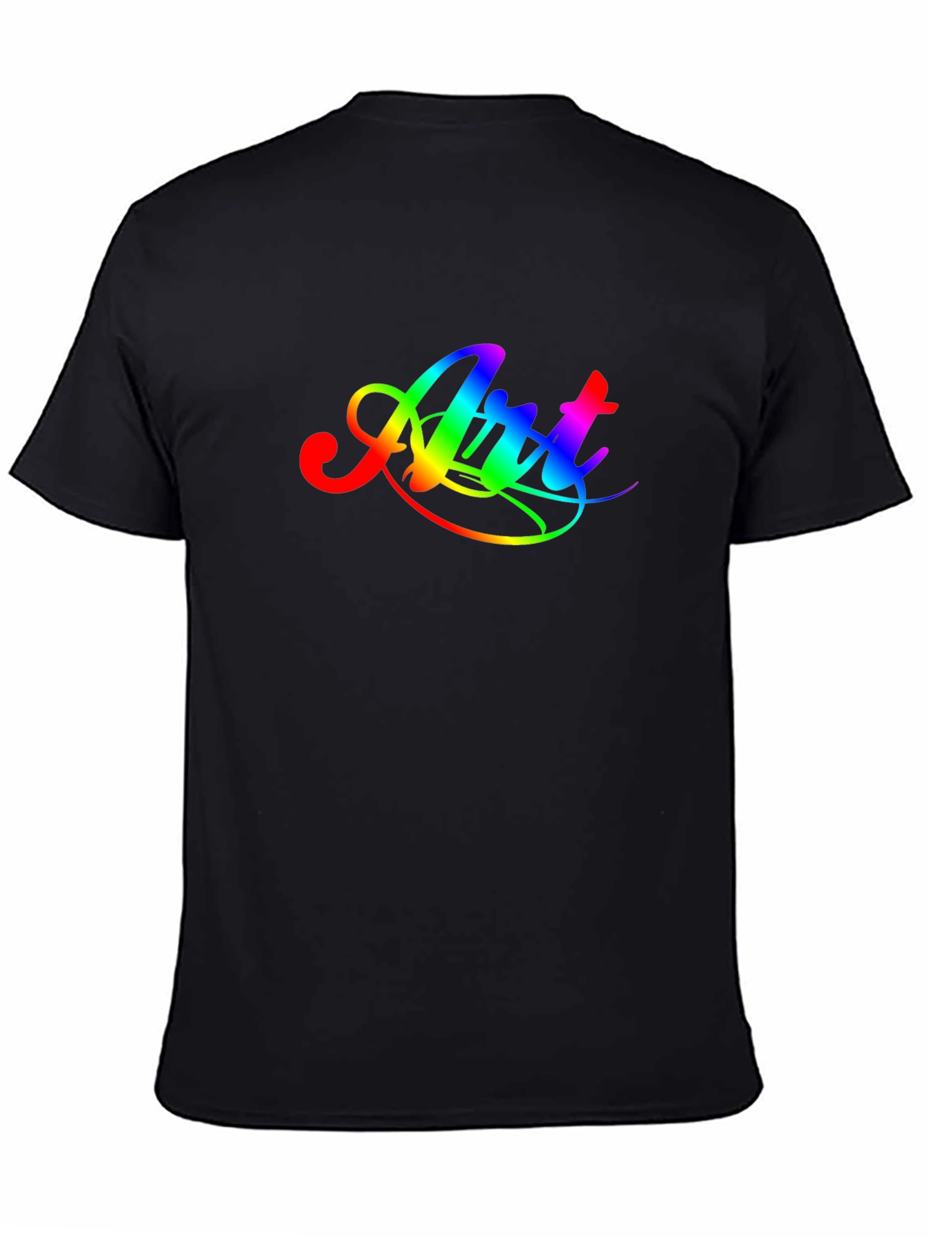 Rainbow Art Graphic Tee - Mens Black T-Shirt