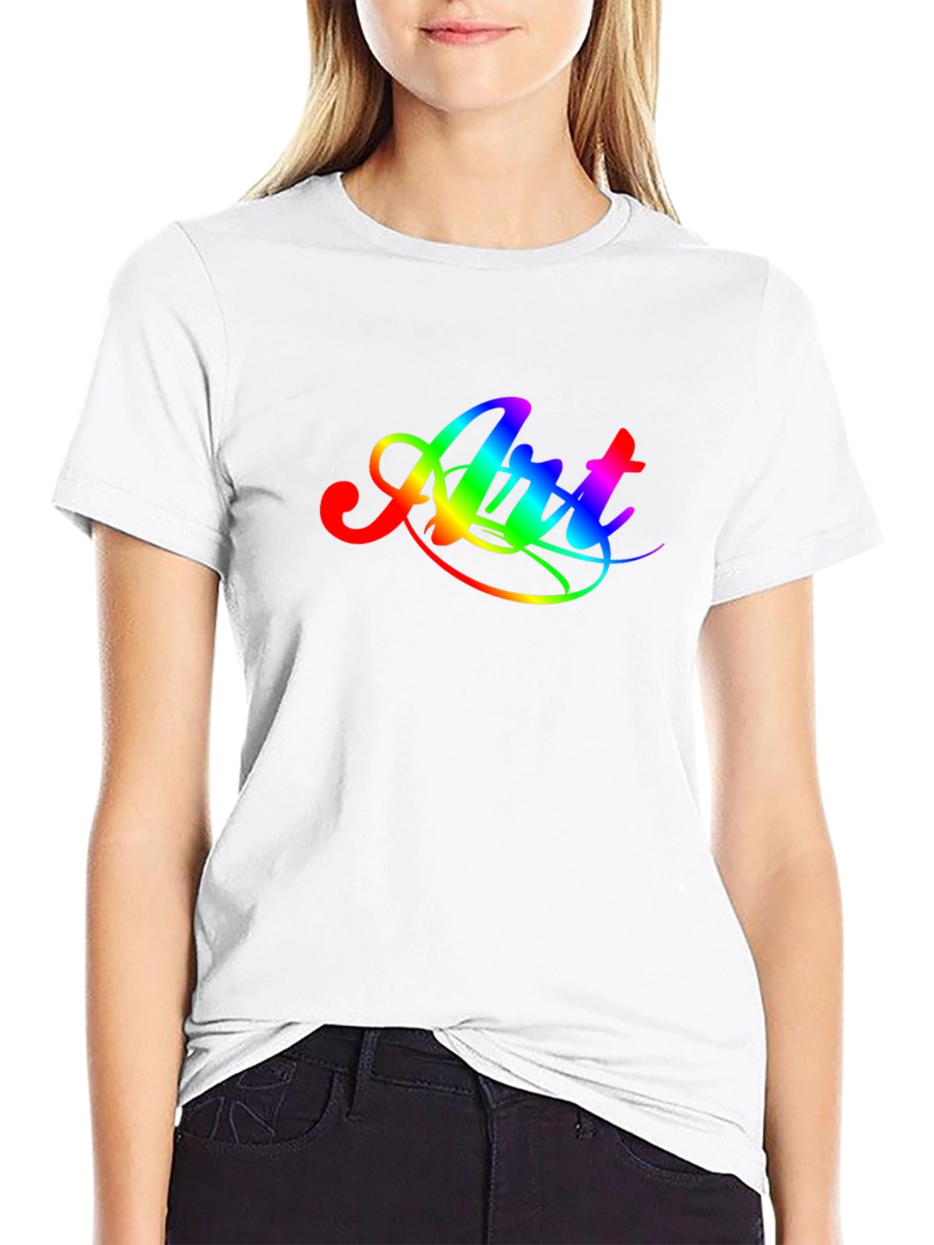 Rainbow Art Graphic Tee - Mens Black T-Shirt