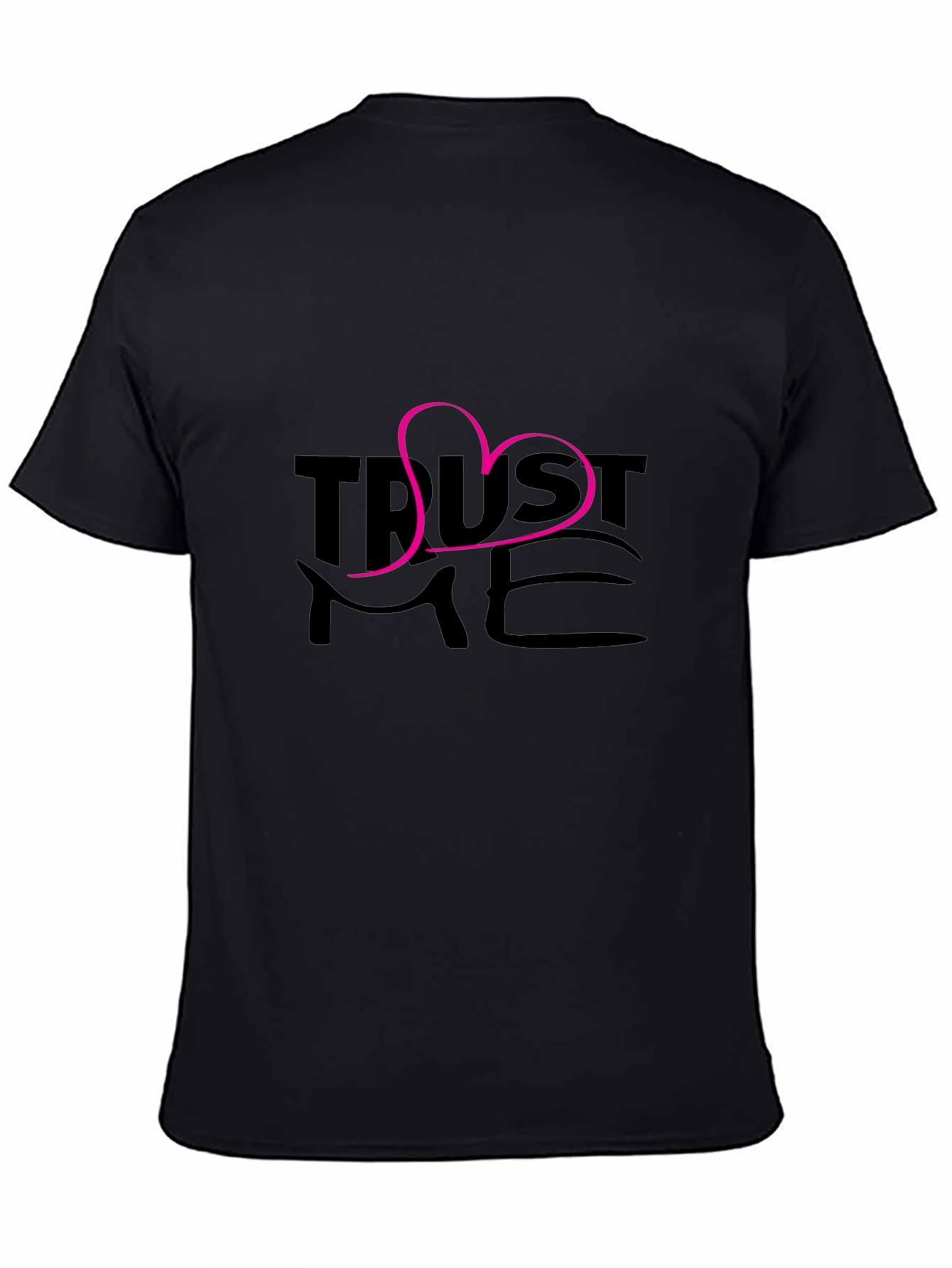 Trust Me Heart Graphic Black T-Shirt