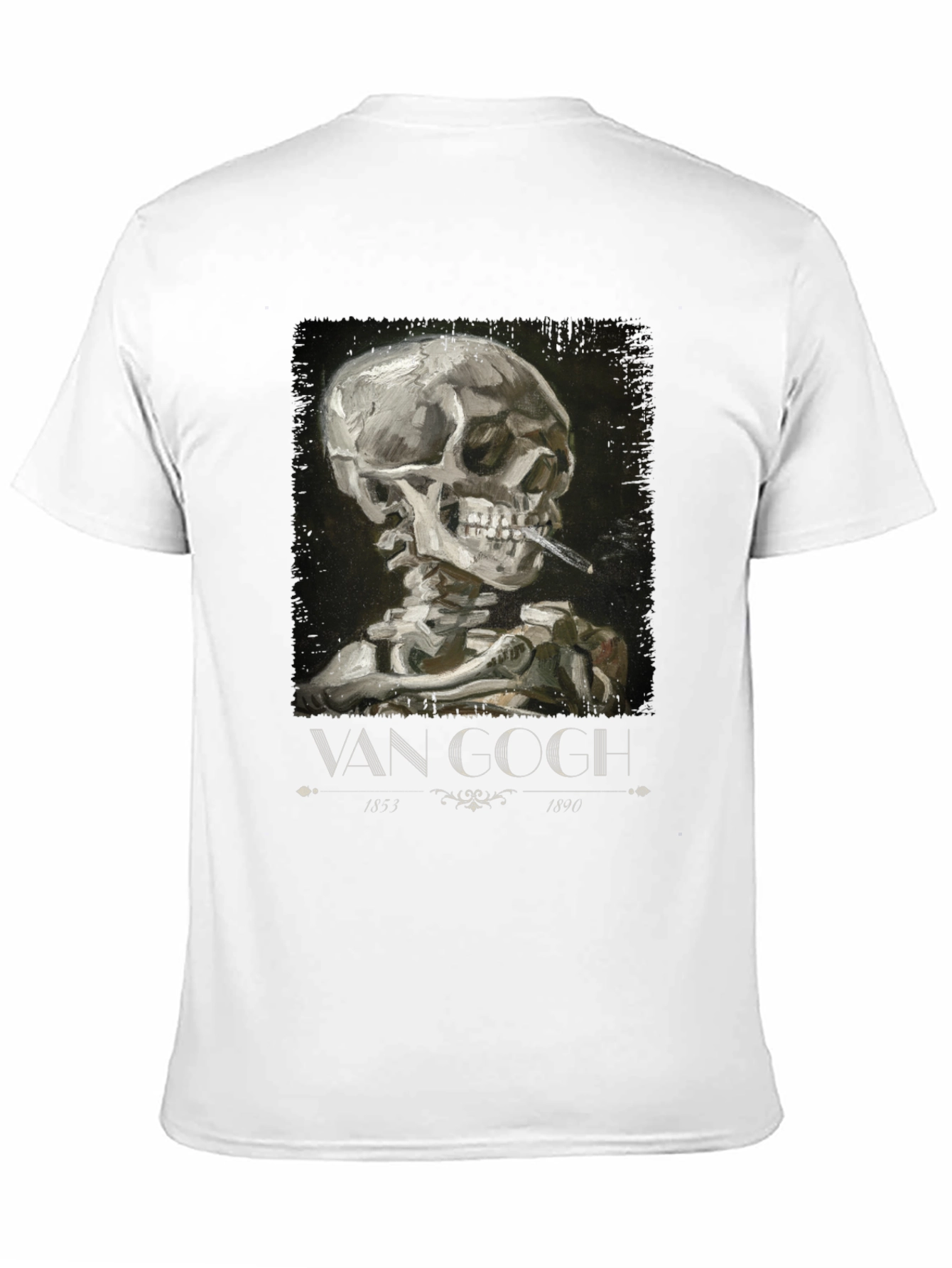 Van Gogh Smoking Skull T-Shirt