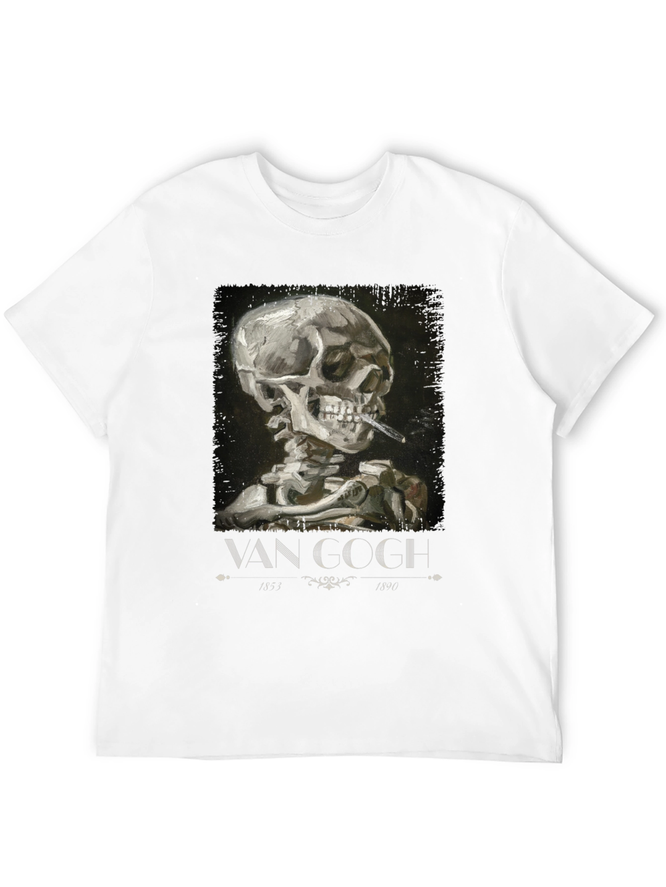 Van Gogh Smoking Skull T-Shirt