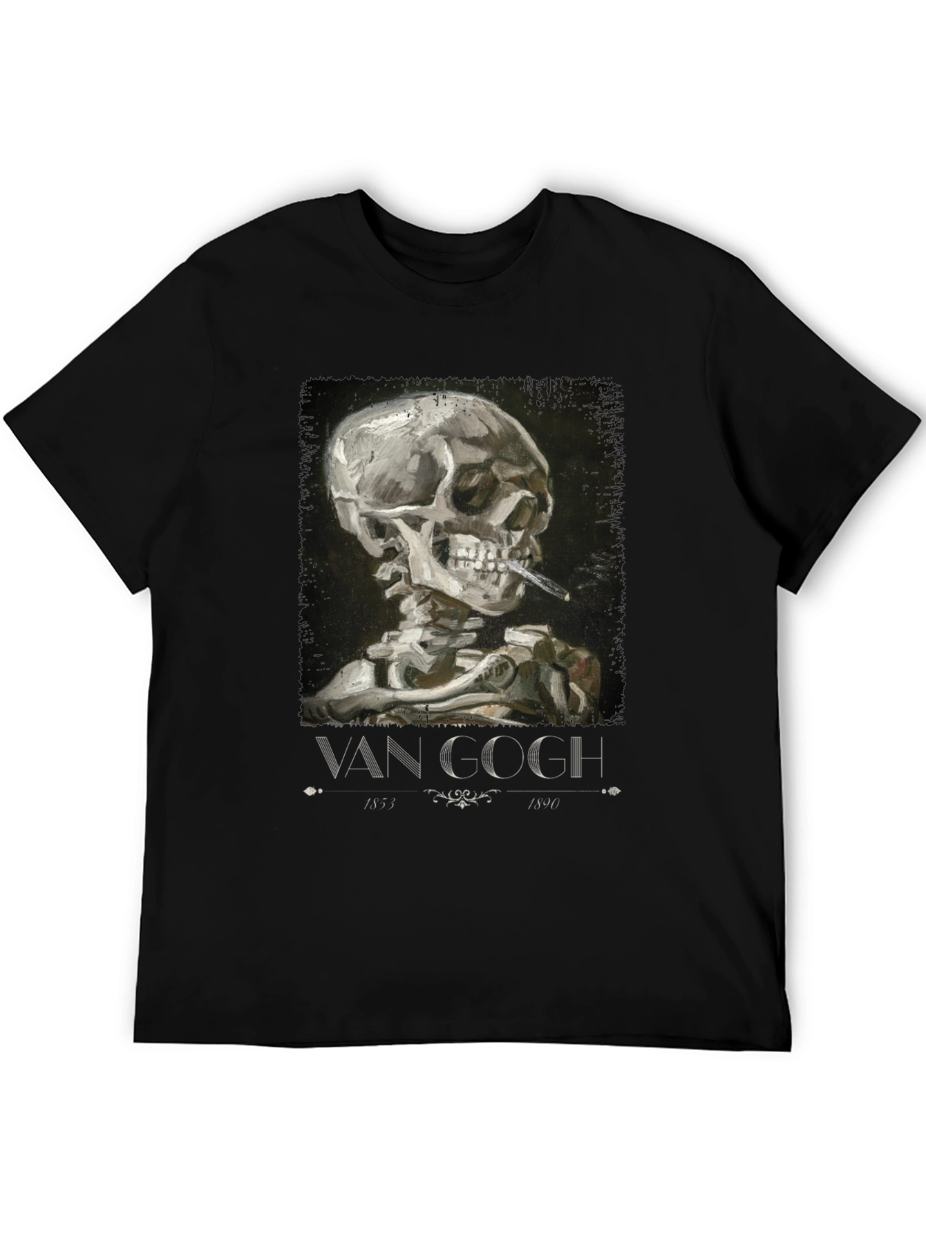 Van Gogh Smoking Skull T-Shirt