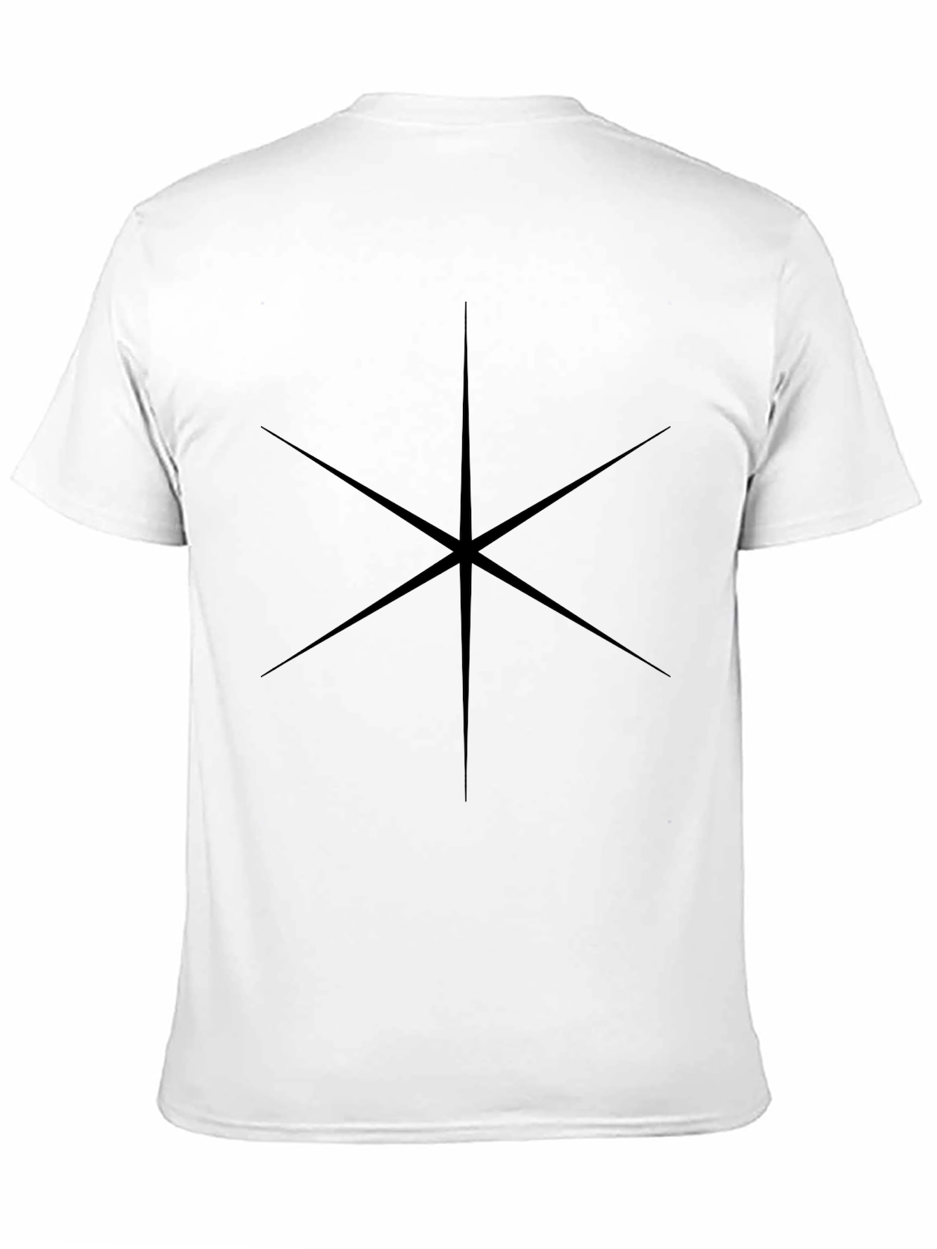 Minimalist Starburst Graphic Black T-Shirt