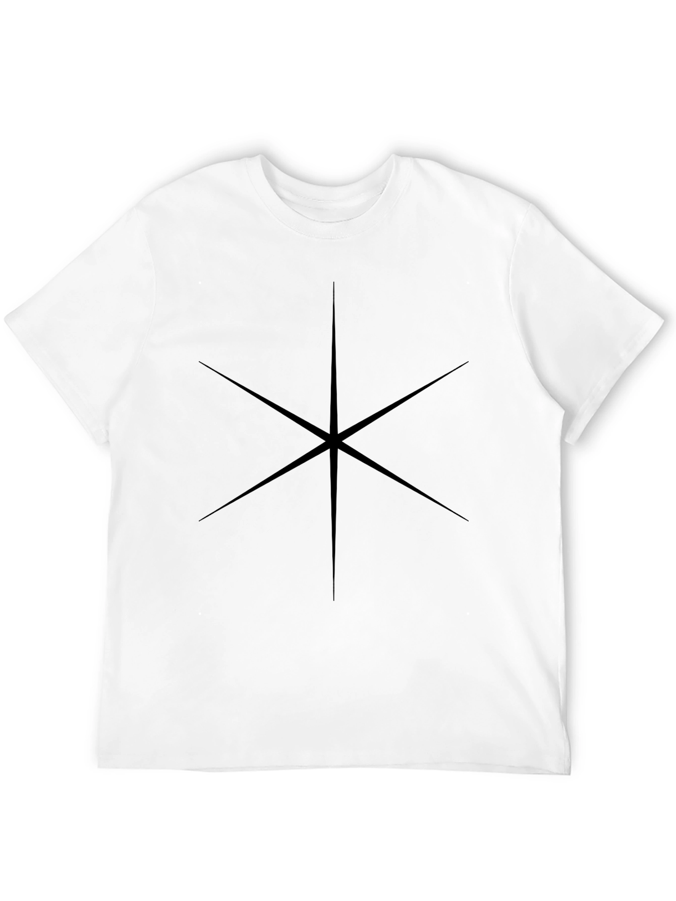 Minimalist Starburst Graphic Black T-Shirt
