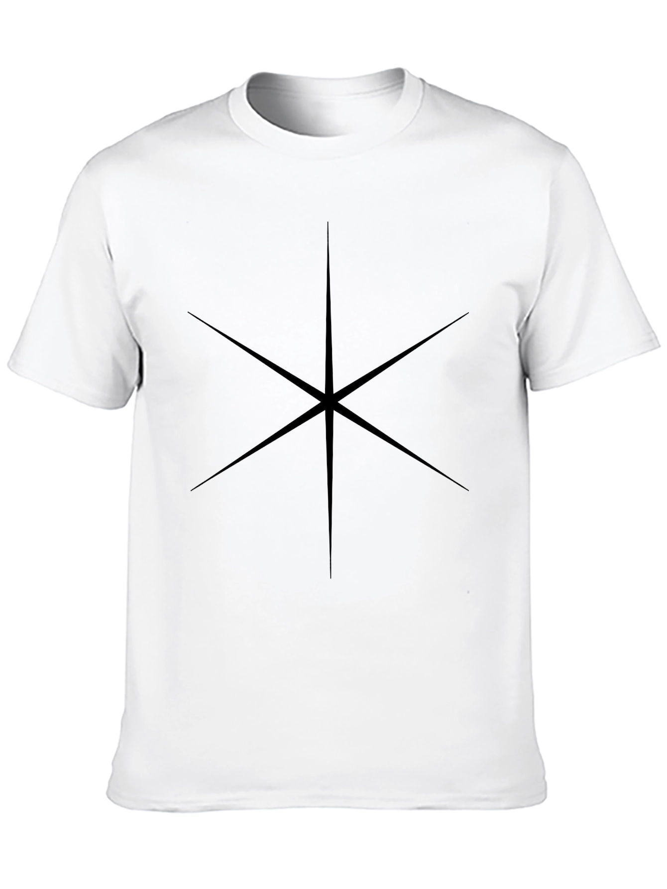 Minimalist Starburst Graphic Black T-Shirt
