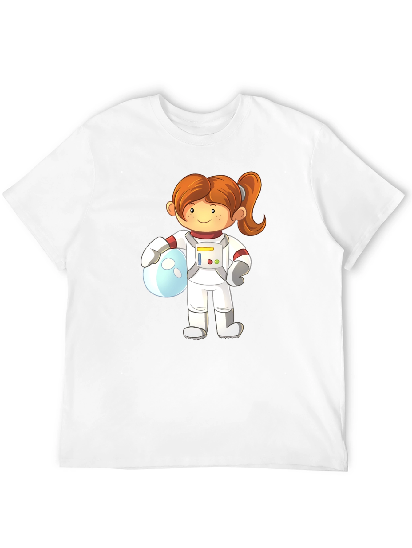 Cartoon Astronaut Girls T-Shirt