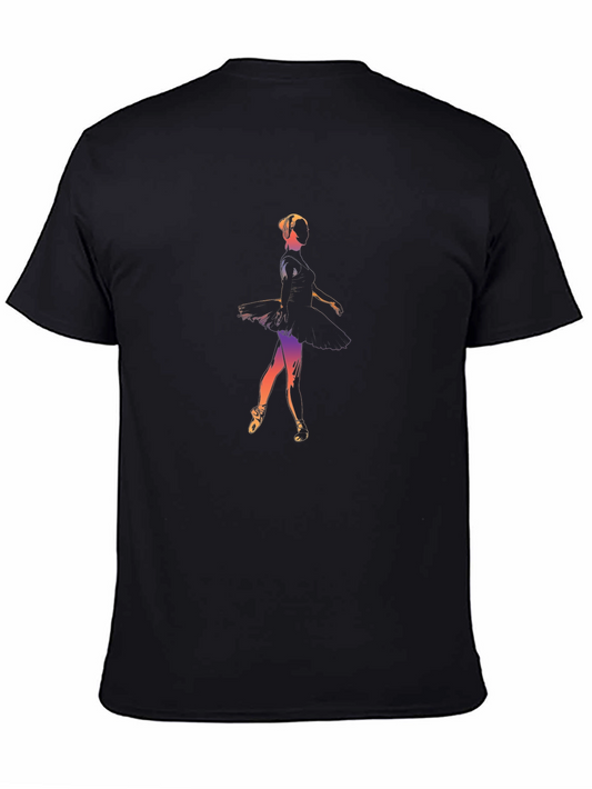 Ballerina Dancer Graphic Black T-Shirt